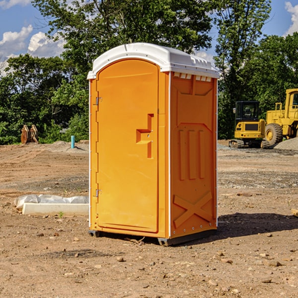 how often are the portable restrooms cleaned and serviced during a rental period in Chalk Hill PA